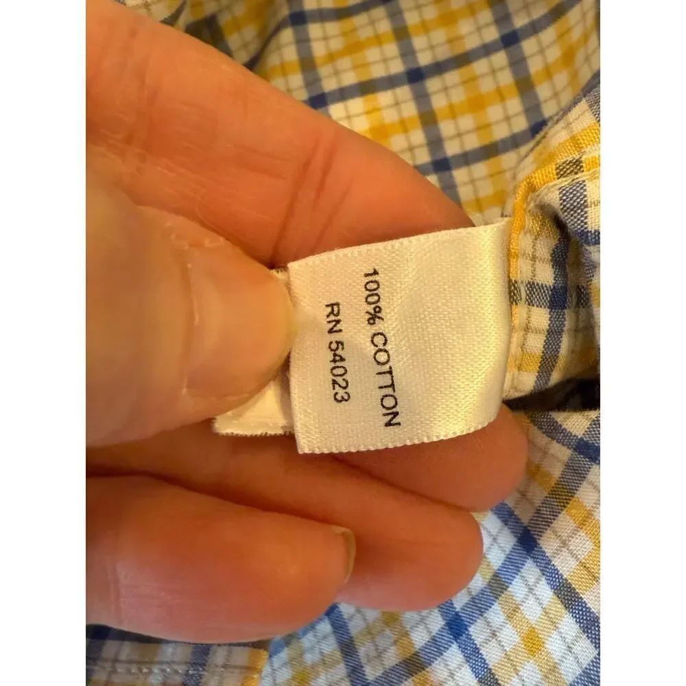 BANANA REPUBLIC Soft Wash Cotton Button Down Shirt Men size 16 -16 1/2 L